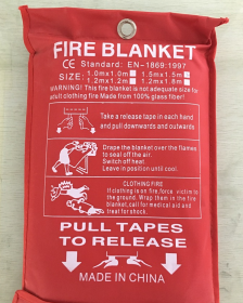 Fire Blanket Fiberglass Fire Flame Retardant Emergency Survival Fire Shelter Safety Cover Fire Emergency Blanket (Option: 1.2x1.2m)